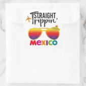 Straight Trippin Mexiko Reiseroute Group Quadratischer Aufkleber (Tasche)