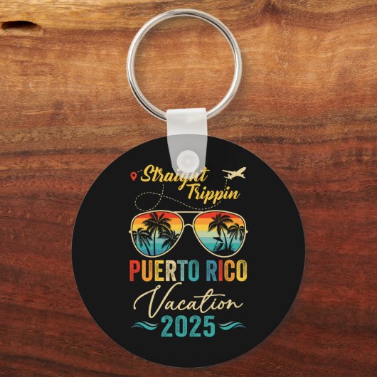 Straight Trippin Puerto Rico 2025 Family Summer Va Schlüsselanhänger (Vorderseite)