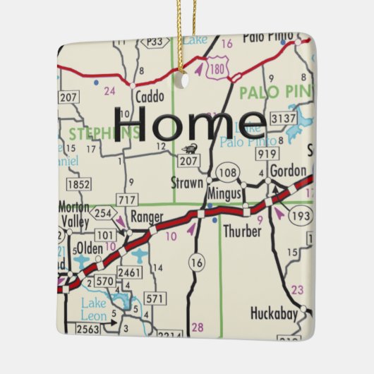 Straight TX Map Keramikornament (Links)