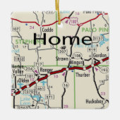 Straight TX Map Keramikornament (Vorderseite)