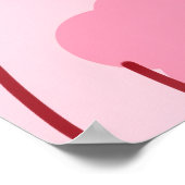 Straight-Up Iconic Pink Cat Poster (Ecke)