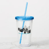 Straight.w Acryltrinkbecher (Rückseite)