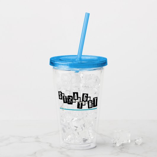 Straight.w Acryltrinkbecher (Rückseite Ice)