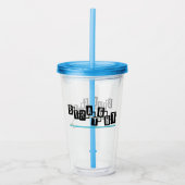 Straight.w Acryltrinkbecher (Vorderseite)