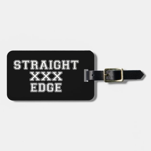 Straightedge Gepäckanhänger (Vorderseite horizontal)