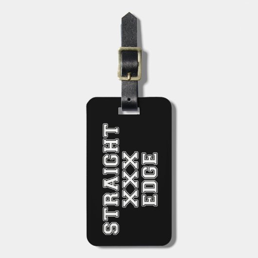 Straightedge Gepäckanhänger (Vorderseite vertikal)