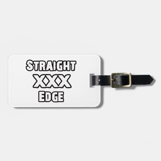 Straightedge Gepäckanhänger (Vorderseite horizontal)