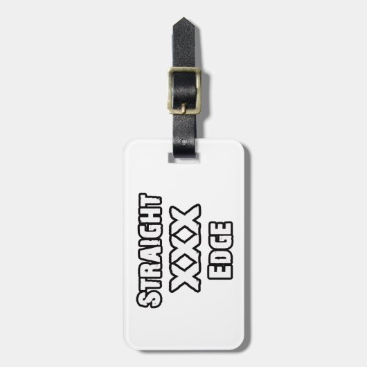 Straightedge Gepäckanhänger (Vorderseite vertikal)