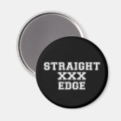 Straightedge Magnet (Vorderseite/Rückseite)