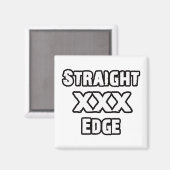 Straightedge Magnet (Vorderseite/Rückseite)