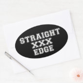 Straightedge Ovaler Aufkleber (Umschlag)