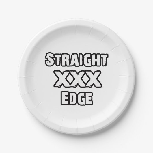 Straightedge Pappteller (Vorderseite)