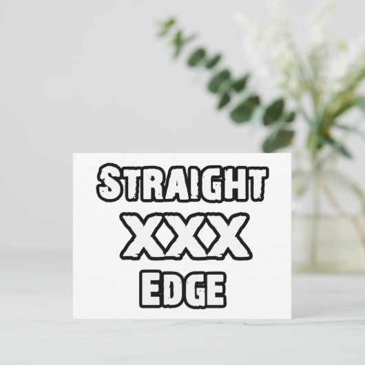 Straightedge Postkarte (Stehend Vorderseite)