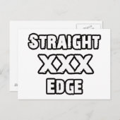 Straightedge Postkarte (Vorne/Hinten)