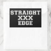 Straightedge Rechteckiger Aufkleber (Tasche)