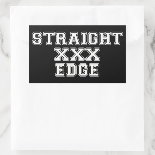 Straightedge Rechteckiger Aufkleber (Tasche)