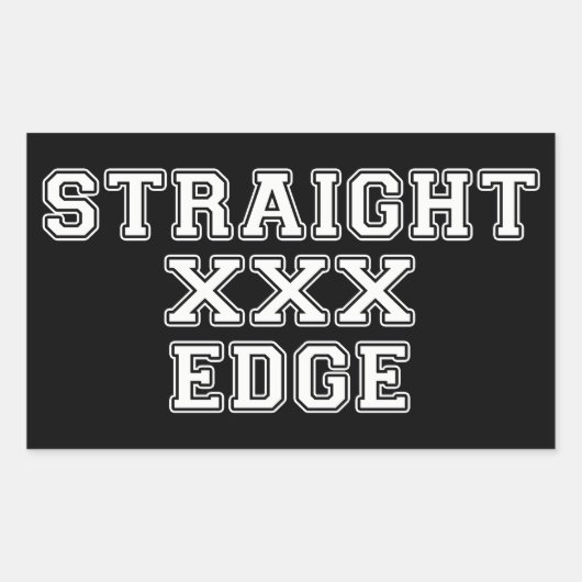 Straightedge Rechteckiger Aufkleber (Vorderseite)