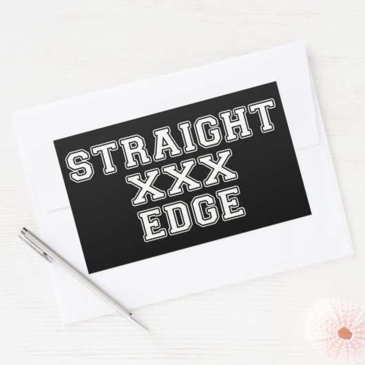 Straightedge Rechteckiger Aufkleber (Umschlag)