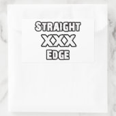 Straightedge Rechteckiger Aufkleber (Tasche)