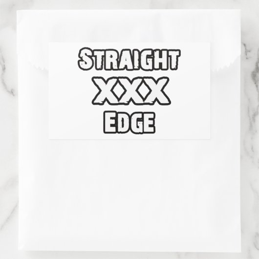 Straightedge Rechteckiger Aufkleber (Tasche)