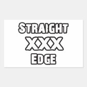 Straightedge Rechteckiger Aufkleber (Vorderseite)