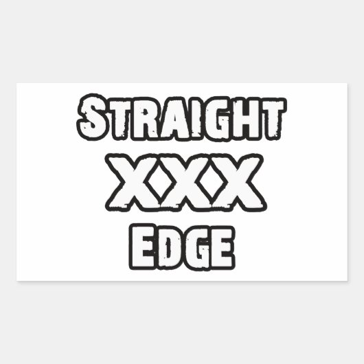 Straightedge Rechteckiger Aufkleber (Vorderseite)