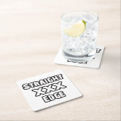 Straightedge Rechteckiger Pappuntersetzer (Vor Ort)