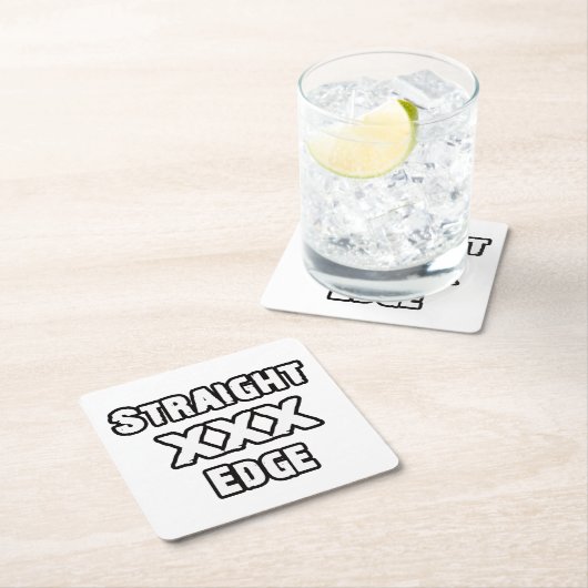 Straightedge Rechteckiger Pappuntersetzer (Vor Ort)