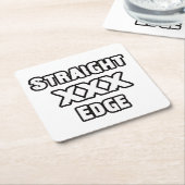 Straightedge Rechteckiger Pappuntersetzer (angewinkelt)