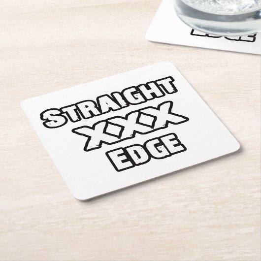 Straightedge Rechteckiger Pappuntersetzer (angewinkelt)