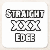Straightedge Rechteckiger Pappuntersetzer (Vorderseite)