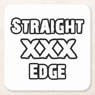 Straightedge Rechteckiger Pappuntersetzer