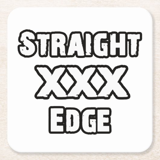 Straightedge Rechteckiger Pappuntersetzer (Vorderseite)
