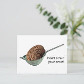 Strain nicht dein Gehirn! Postkarte (Stehend Vorderseite)