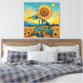Stralende Zonnebloem - Dutch Master Serie ZA01 Leinwanddruck (Insitu (Schlafzimmer))