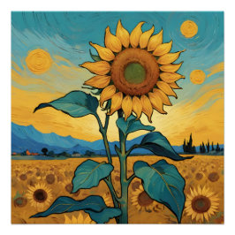 Stralende Zonnebloem - Dutch Master Serie ZA01 Poster