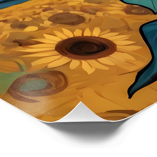 Stralende Zonnebloem - Dutch Master Serie ZA01 Poster (Ecke)