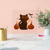 Strampler Pumpkin Cat Halloween Geschenk überversi Acrylschild (Hochzeit)