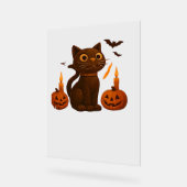 Strampler Pumpkin Cat Halloween Geschenk überversi Acrylschild (Winkel)