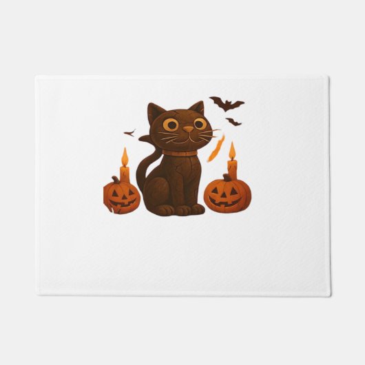 Strampler Pumpkin Cat Halloween Geschenk überversi Fußmatte (Vorderseite)
