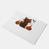 Strampler Pumpkin Cat Halloween Geschenk überversi Fußmatte (Schrägansicht)
