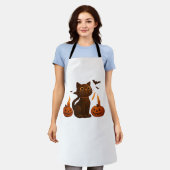 Strampler Pumpkin Cat Halloween Geschenk überversi Schürze (Getragen)