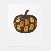 Strampler Pumpkin Ghosts Halloween Geschenk Classi Fleecedecke (Vorderseite)