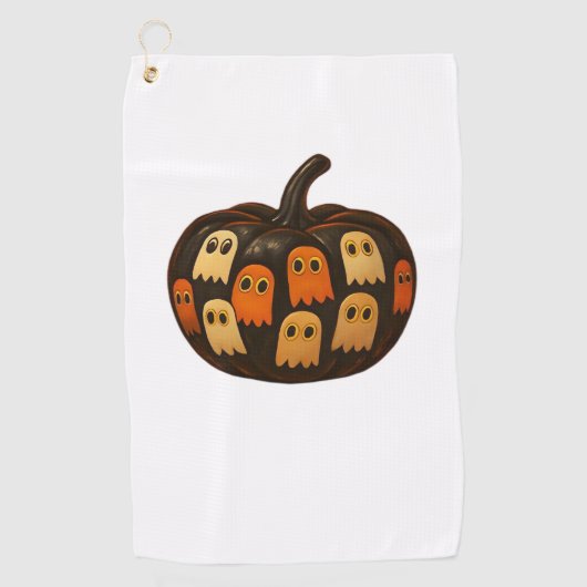 Strampler Pumpkin Ghosts Halloween Geschenk Classi Golfhandtuch (Vorderseite)