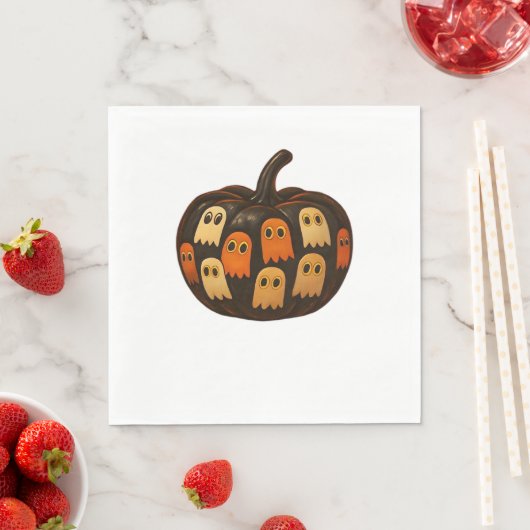 Strampler Pumpkin Ghosts Halloween Geschenk Classi Serviette (Beispiel)