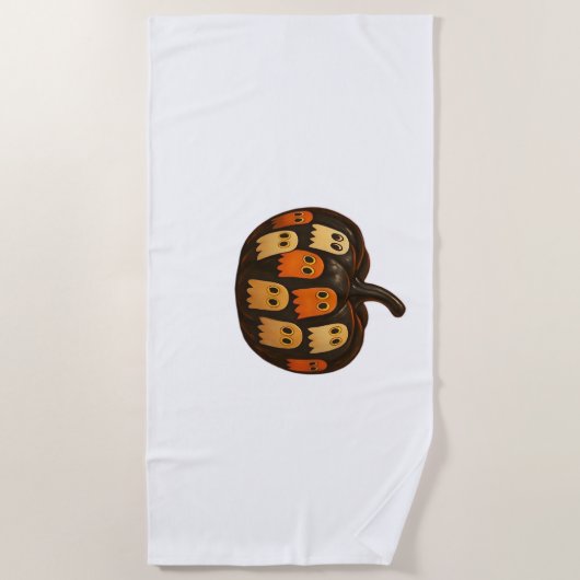 Strampler Pumpkin Ghosts Halloween Geschenk Classi Strandtuch (Vorderseite)