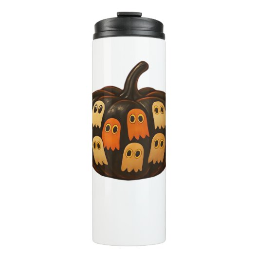 Strampler Pumpkin Ghosts Halloween Geschenk Classi Thermosbecher (Vorderseite)