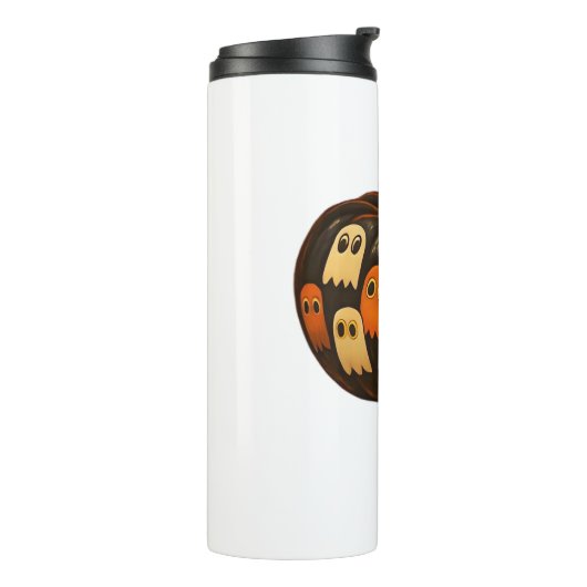 Strampler Pumpkin Ghosts Halloween Geschenk Classi Thermosbecher (Nach links gedreht)