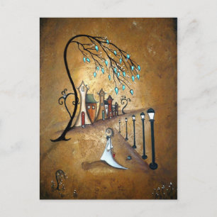 Strampler Village Whimsical Postcard Postkarte