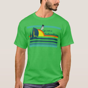 Strand 70er 80er Insel Segeln Sonnenuntergang Und T-Shirt